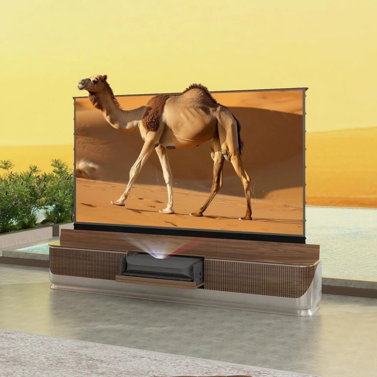 VIVIDSTORM Fully Concealed Premium Motorized Laser TV Cabinet DUNE - Limited Edition