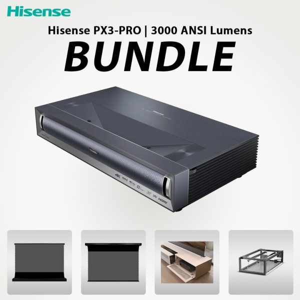 BUNDLE Hisense PX3 Pro 4K UST Home Theater Projector Package Deal