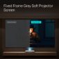 AWOL Vision CineContrast Fixed Frame Soft Gray Projector Screen - fixed frame gray screen versus white screen