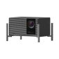 XGIMI TITAN Noir Pro 4K RGB Laser Projector - front angle view on desktop stand