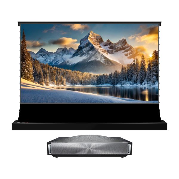 Hisense PX4 Pro 4K UST Projector + VIVIDSTORM S Pro Motorised Floor Rising CLR/ALR Projector Screen Package Deal